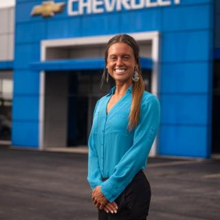 smiling chevy rep